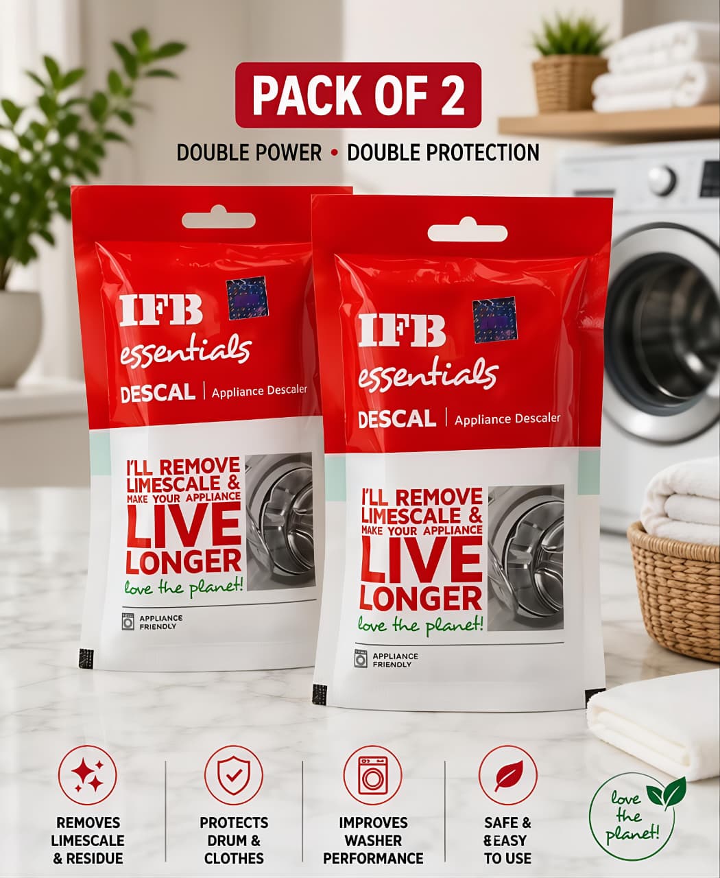 IFB Essentials Descal: Deep Clean & Protect Your Washing Machine
