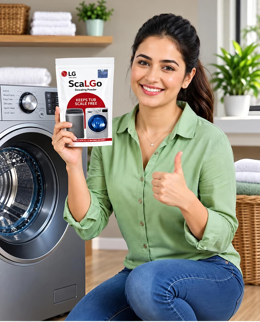 LG ScaLGo Descaling Powder for Washing Machine | Limescale & Residue Remover pack of 7